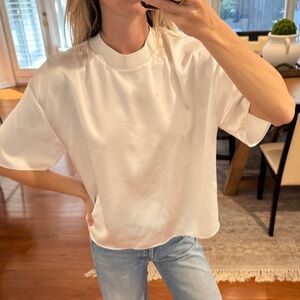 Zara Silk White Women's Top